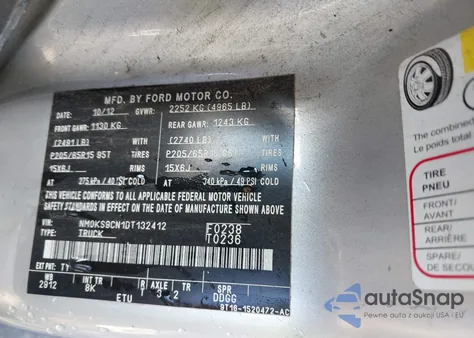 2013 Ford Transit Connect Xlt Premium from USA, damaged, VIN NM0KS9CN1DT132412